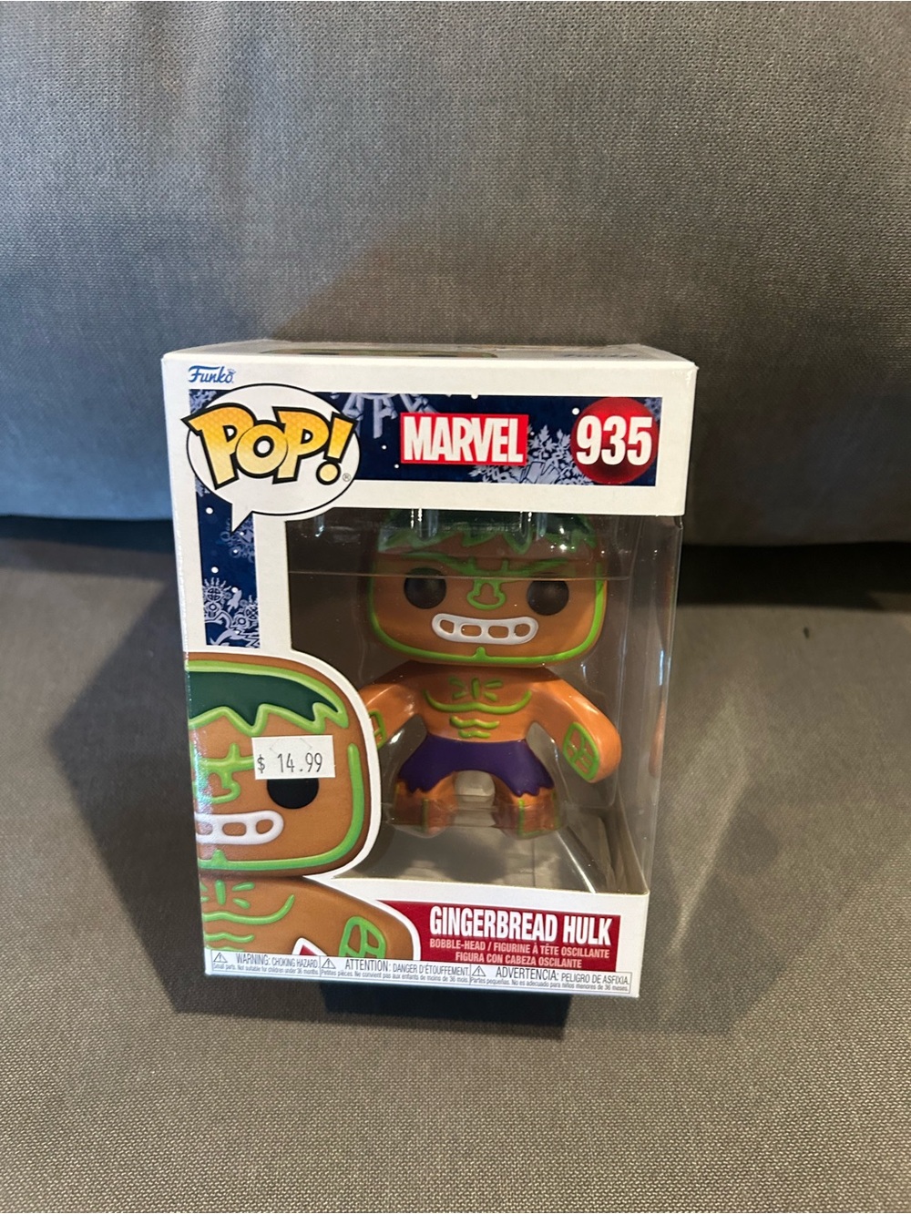 Funko Marvel Gingerbread Hulk #935 - Orange Green Figure
